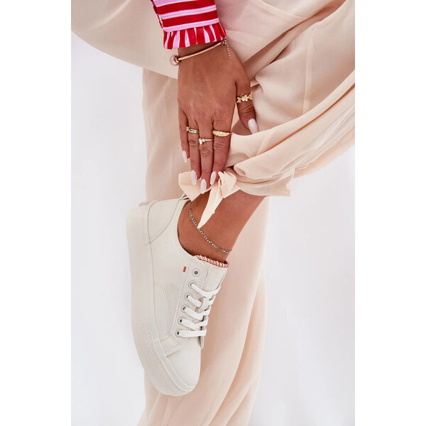 Big Star Shoes Dámske tenisky na platforme Big Star - svetlo béžové 64541559