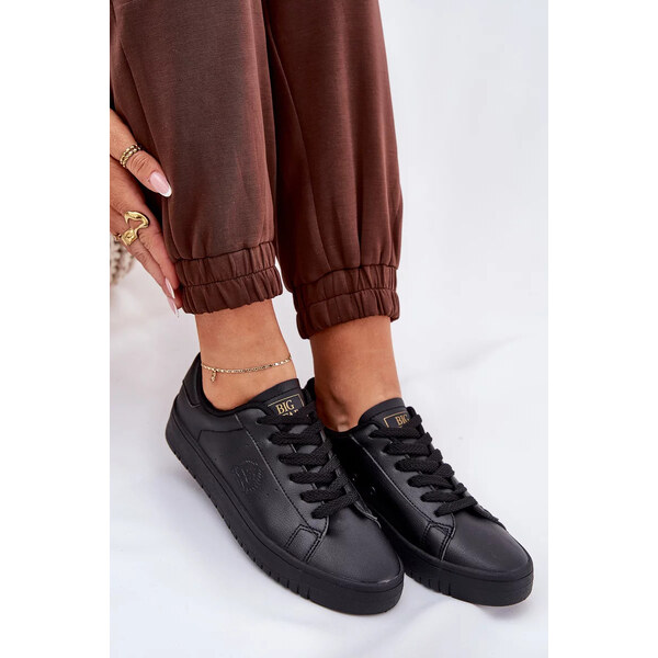 Big Star Shoes Dámske nízke tenisky z ECO kože Big Star - čierne 64541570