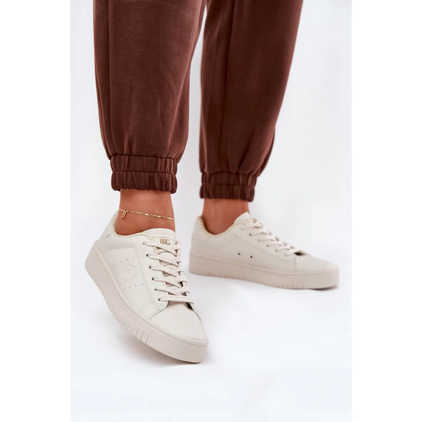 Big Star Shoes Dámske kožené tenisky ECO Big Star - béžové 64541571