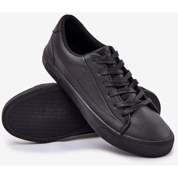 Big Star Shoes Pánske nízke tenisky z ECO kože Big Star - čierne 64729128