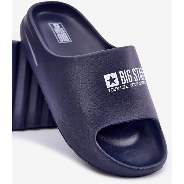 Big Star Shoes Pánske penové papuče s logom Big Star - tmavomodré 65445979