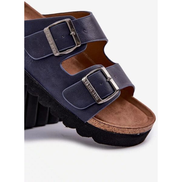 Big Star Shoes Pánske ľahké papuče s prackami z ECO kože Big Star - 65445972