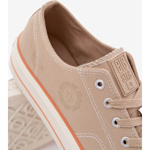 Big Star Shoes Pánske plátenné tenisky na platforme Big Star - béžové 64729134