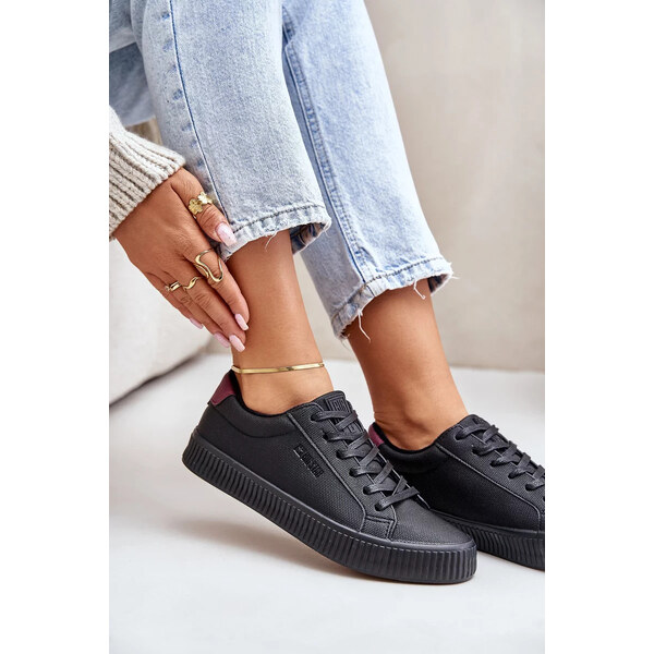 Big Star Shoes Dámske zateplené tenisky Big Star Black 65448142