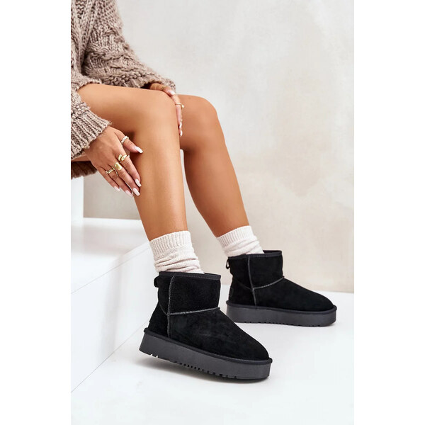 Kesi Dámske semišové tenisky na platforme nad členkom čierne Rianaella 65449777