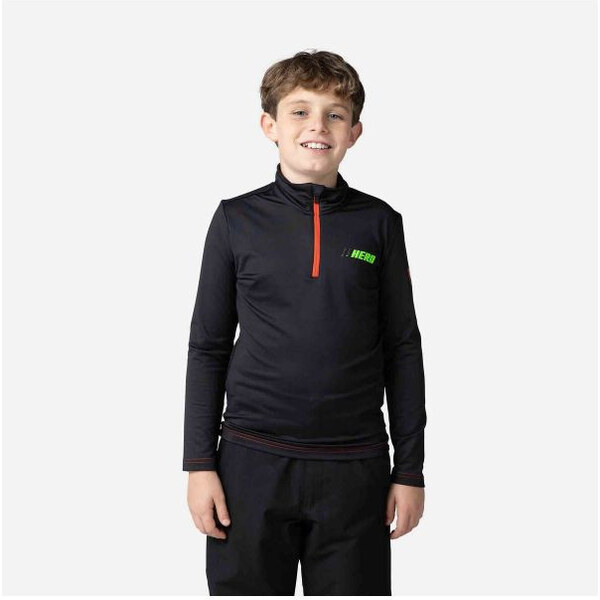 ROSSIGNOL Boy Hero 1/2 Zip Warm Stretch Hoodie Black 65955867