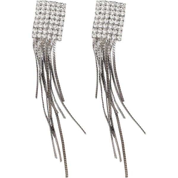 SOHI Náušnice Jacqueline strieborná / priehľadná 65966373