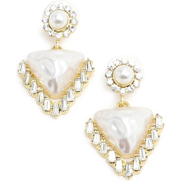 SOHI Náušnice zlatá / biela / perlovo biela 65966409