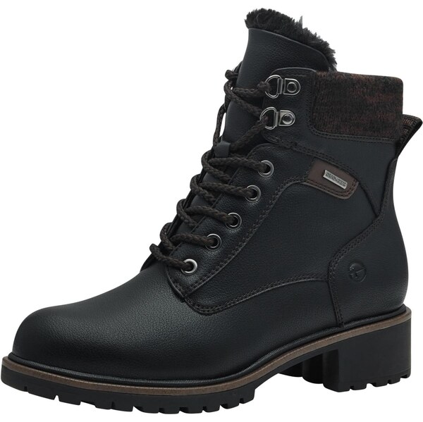 Tamaris Šnurovacie čižmy hnedá melírovaná / tmavozelená 65966495