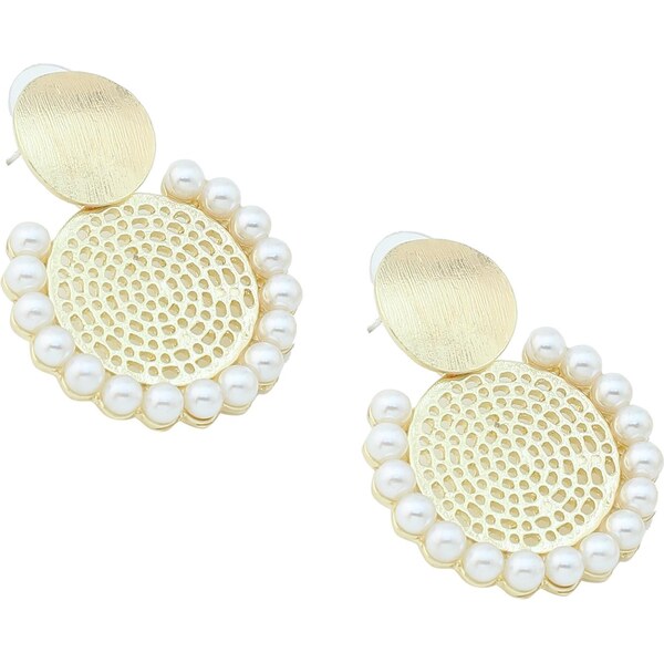 SOHI Náušnice Alyse zlatá / biela 65966389