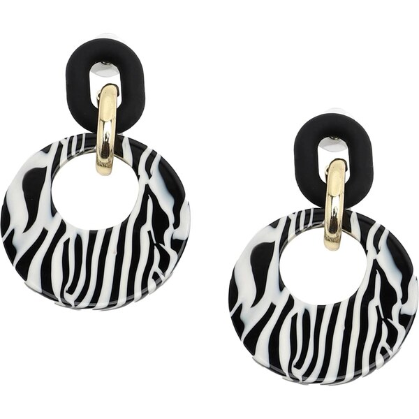 SOHI Náušnice Alva čierna / biela 65966397