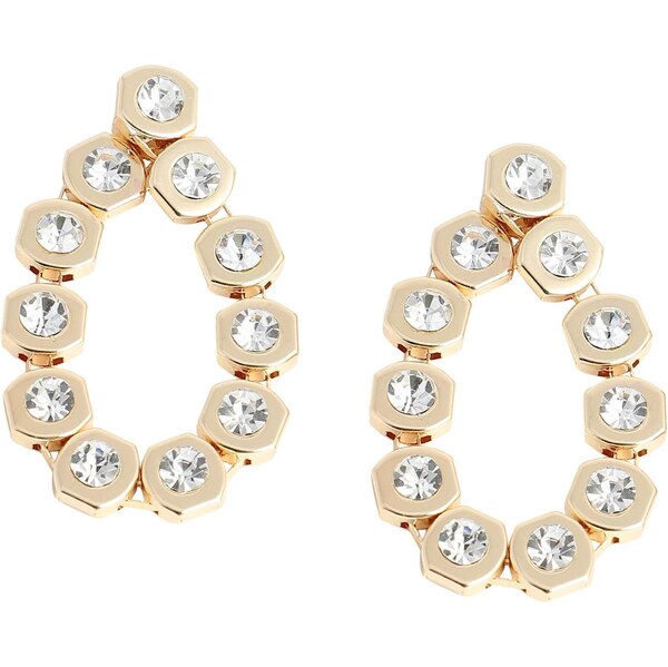 SOHI Náušnice Ebony zlatá / priehľadná 65966408