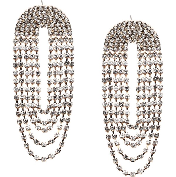 SOHI Náušnice Mahak strieborná / priehľadná 65966460