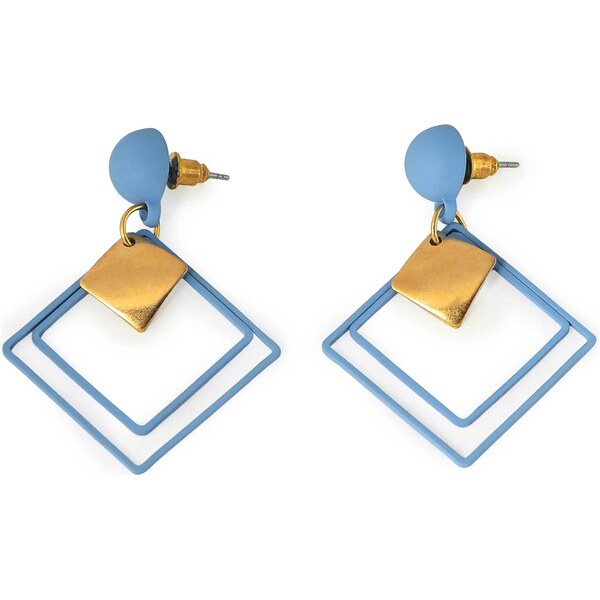 SOHI Náušnice Isabella modrá / zlatá 65966387