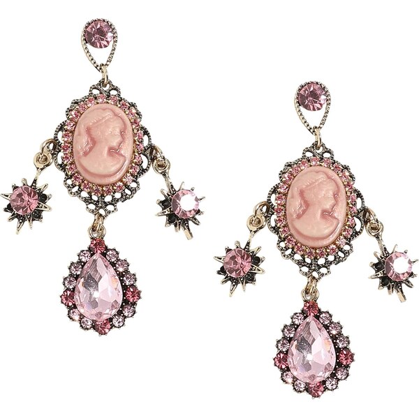 SOHI Náušnice Devnet zlatá / fialová / ružová 65966434