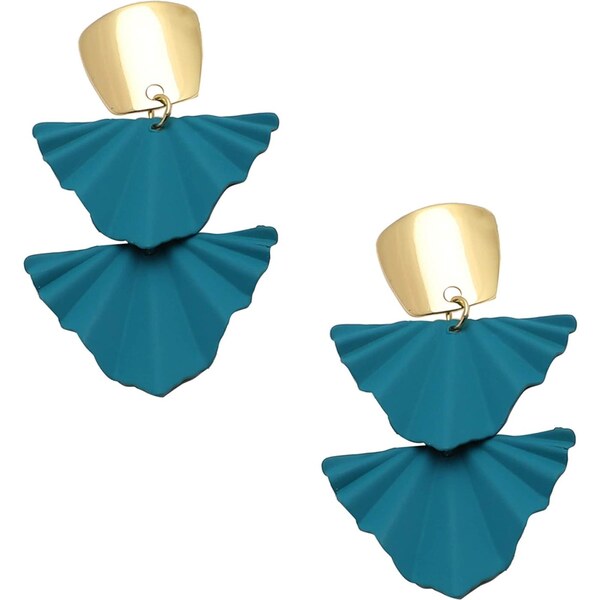 SOHI Náušnice Sweety zlatá / petrolejová 65966472