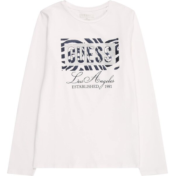 GUESS Tričko námornícka modrá / čierna / strieborná / biela 65967476