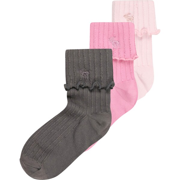 Abercrombie & Fitch Ponožky antracitová / rosé / svetloružová 66052294