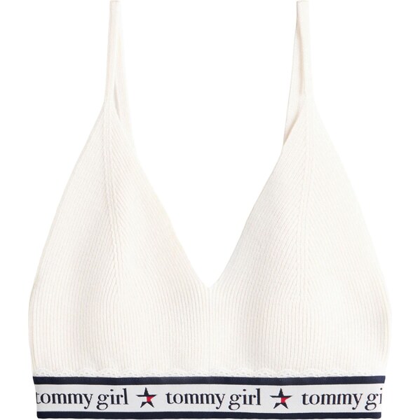 Tommy Jeans Vyšívaný top krémová / čierna 66010084