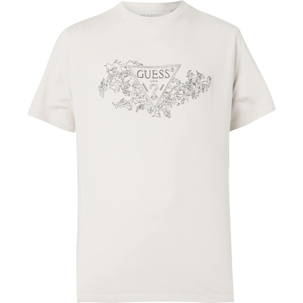 GUESS Tričko olivová / prírodná biela 65967499