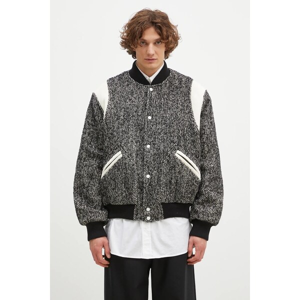Bunda bomber s prímesou vlny Kenzo Wool Varsity Jacket 65965914
