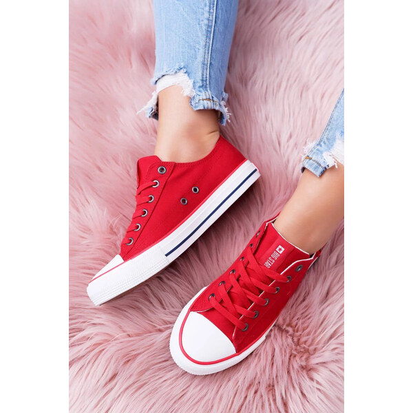 Big Star Shoes Dámské klasické tenisky Big Star - červené 49786126