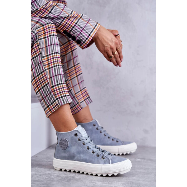 Big Star Shoes Dámske zateplené tenisky Big Star - svetlomodré 49786277