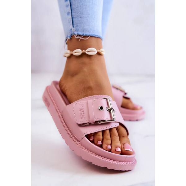 Big Star Shoes Dámské módní pantofle Big Star - růžové 49786404