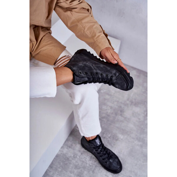 Big Star Shoes Dámské Tenisky Big Star Vysoké Zateplené Černé GG274069 49786789