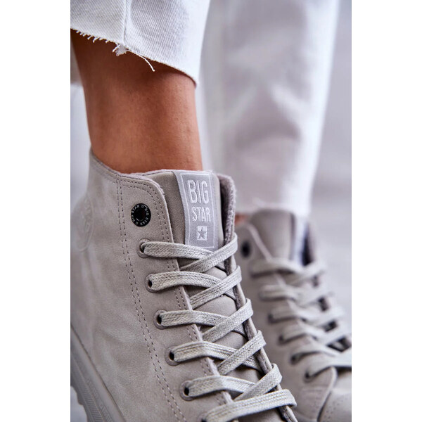 Big Star Shoes Dámské Tenisky Big Star Vysoké Zateplené Šedé GG274070 49786786