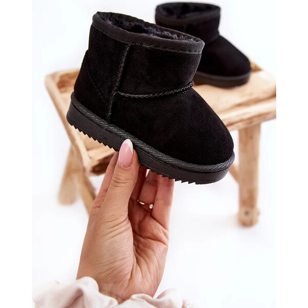 Kesi Dětské Teplé Sněhule Semišové černé Gooby 49792331