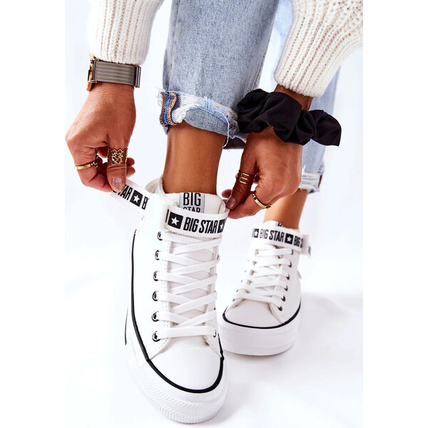 Big Star Shoes High Heeled Sneakers Big Star GG274027 White 55727069