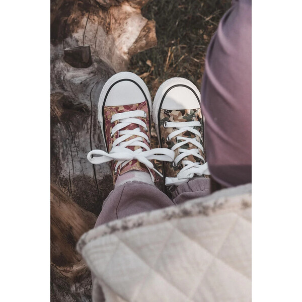 Kesi Dětské vysoké tenisky s zipem Béžová a zelená Filemon 58200355