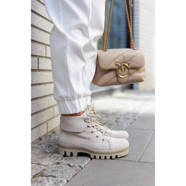 Kesi Semišové boty Trapper Tiered Světle šedá Dalles 53391939