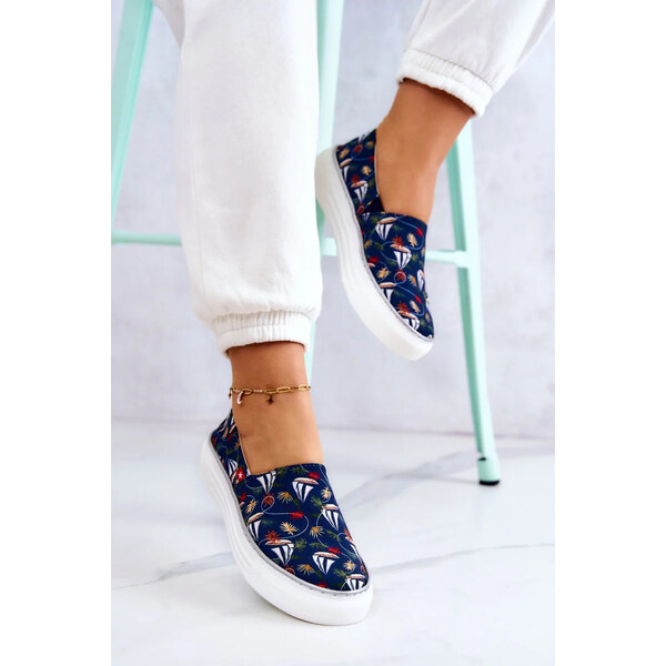 Big Star Shoes Dámské Slip On s paměťovou pěnou Big Star - tmavě modrá 55677725