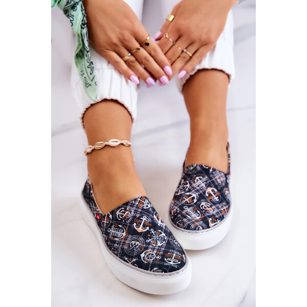 Big Star Shoes Dámské módní Slip-On s paměťovou pěnou Big Star - černé 55677726