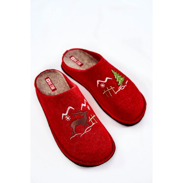 Big Star Shoes Domácí pantofle Big Star KK276017 Červeno-béžová 55727349