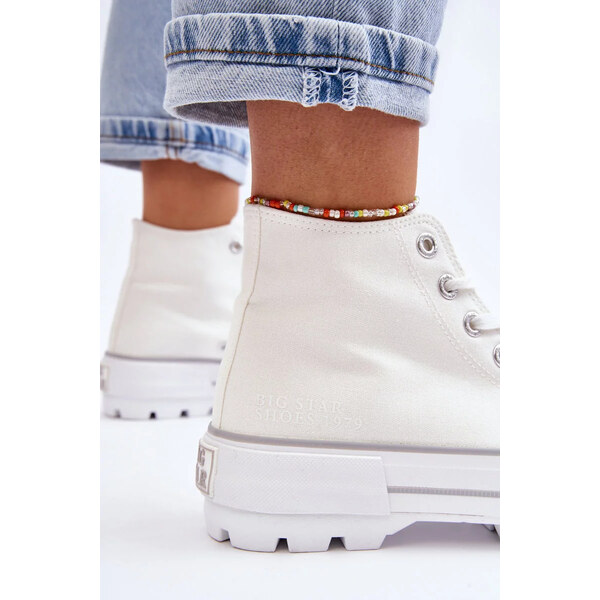 Big Star Shoes Vysoký Látkové tenisky na platformě Big Star LL274156 55727472