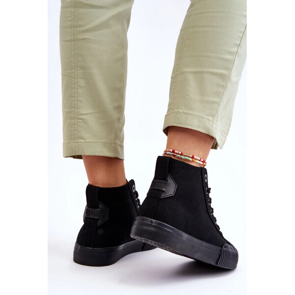 Big Star Shoes Dámské vysoké tenisky Big Star Fabric Černé 53292503