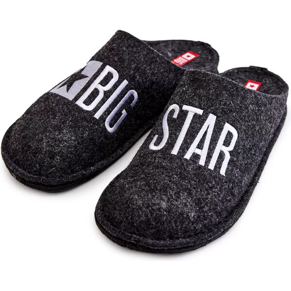 Big Star Shoes Klasické pánské pantofle Big Star KK176003 Černé 55727387