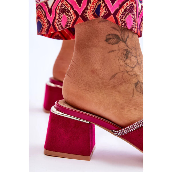 Kesi Semišové pantofle na vysokém podpatku S.Barski Fuchsia 55727557