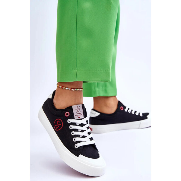 Kesi Dámské Cross Jeans Fabric Sneakers LL2R4044 Černé 53292533