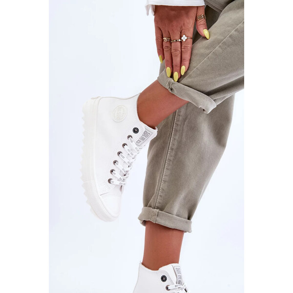 Big Star Shoes Dámské Tenisky Big Star Vysoké Zateplené Bílé 53292593