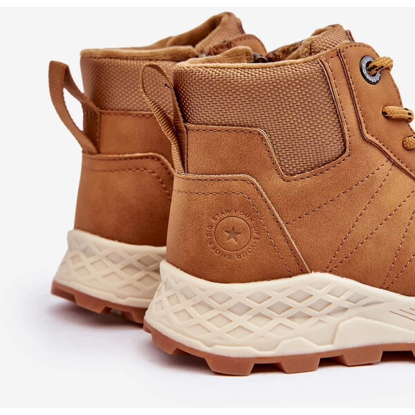 Big Star Shoes Dětské zateplené turistické trekové boty Camel Big Star 53392186