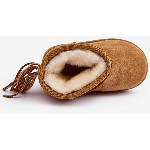 Kesi Dětské zateplené sněhule s třásněmi Camel Mikyla 55677959