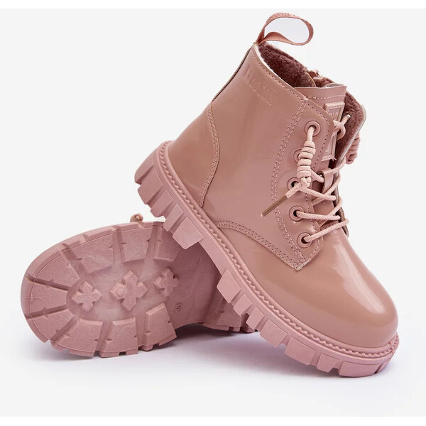 Big Star Shoes Zateplené patentované dětské boty Big Star Růžové 53392183