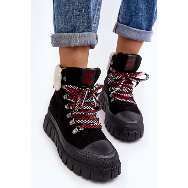 Kesi Izolované Trapper Boty Na Silné Podrážce, Černá Ralotta 53392211