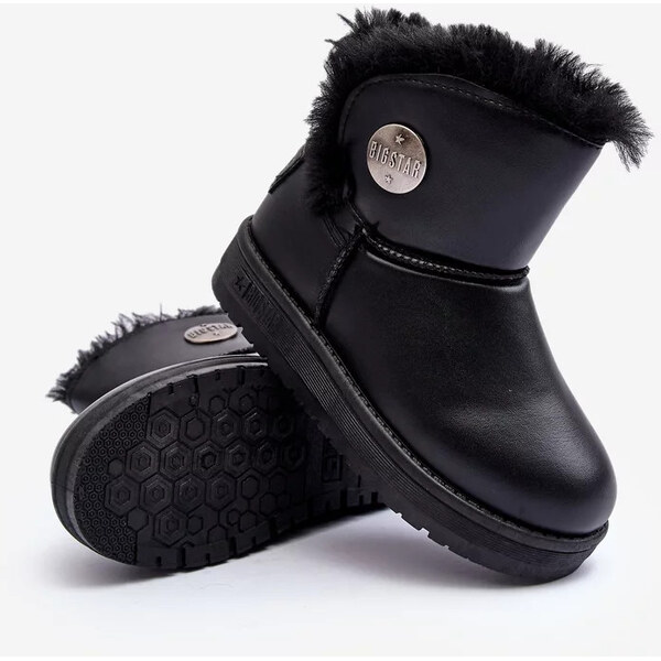 Big Star Shoes Dětské sněhule s kožešinovou podšívkou Black Big Star 55677990