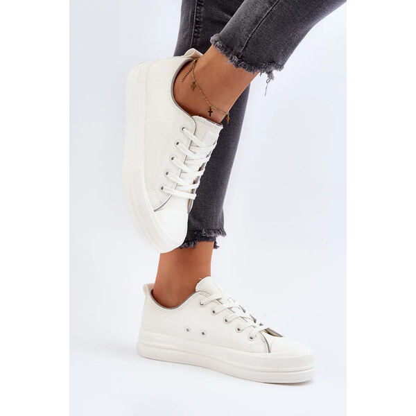 Big Star Shoes Dámské eko kožené tenisky Big Star Bílé 62968138