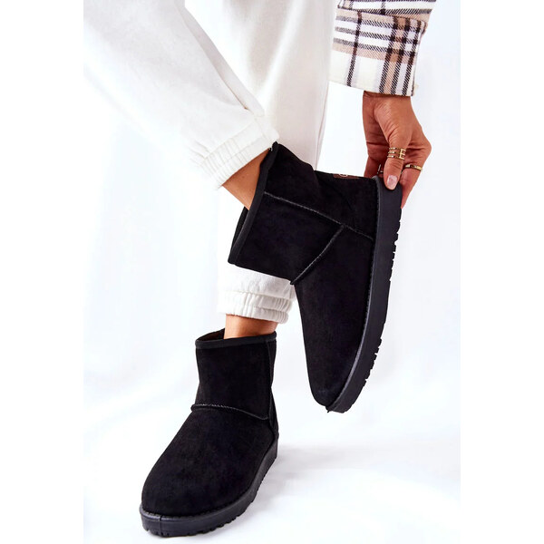 Kesi Sněhové Boty Izolovane S Kožešinou černé Vicandi 55604329